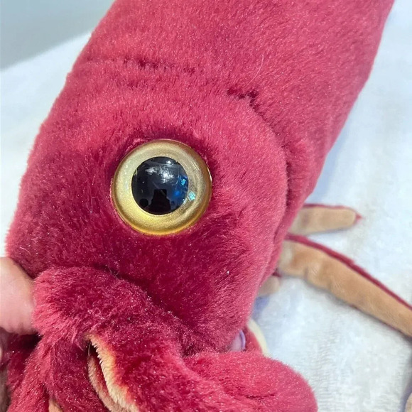 Wild Republic Giant Red Squid Tentacles Big Black Eyes Plush Stuff Toy Sea Ocean - Picture 4 of 10